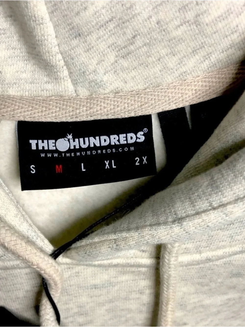 The Hundreds Cream Athletic Dept. Logo Pullover Hoodie size medium